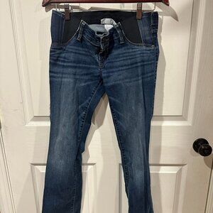 Isabel Maternity Side Panel Skinny Bootcut Jeans Size 2 Regular Dark Wash 262
